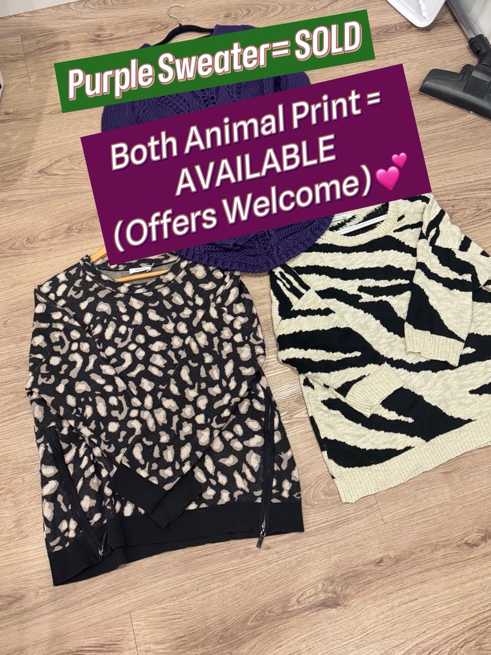 Ricki’s Revolution XL Fall Sweater Bundle Animal Print Chunky Knit 3pc